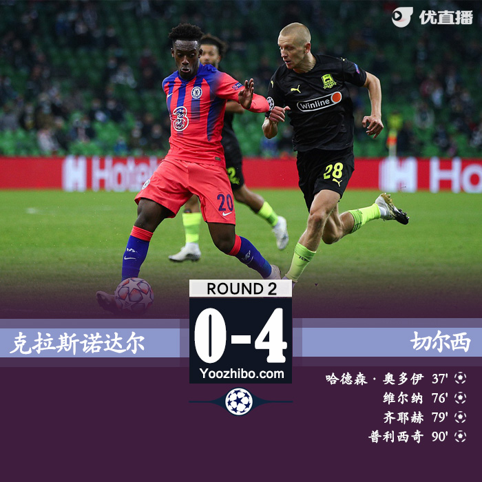 <a href=/zuqiubs/chelsea/ target=_blank class=infotextkey>切爾西</a>4-0克拉斯諾達爾