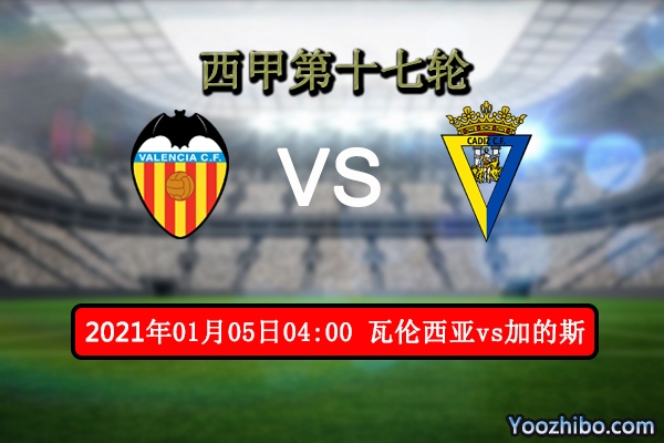 瓦倫西亞vs加的斯賽事前瞻