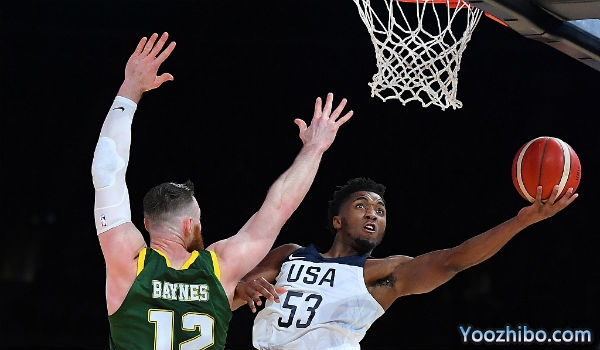 2019年夢十三隊熱身賽 美國男籃vs澳大利亞男籃 全場錄像回放