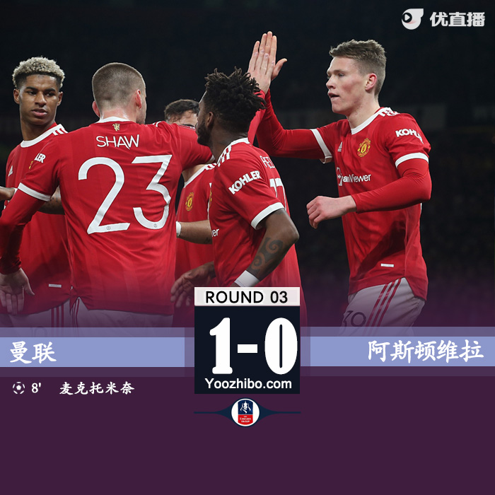 曼聯1-0戰勝阿斯頓維拉