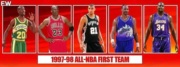 1997-98賽季NBA最佳陣容全面解析:球員風采展現