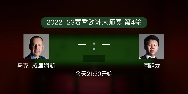 馬克-威廉姆斯vs周躍龍賽事前瞻和交手