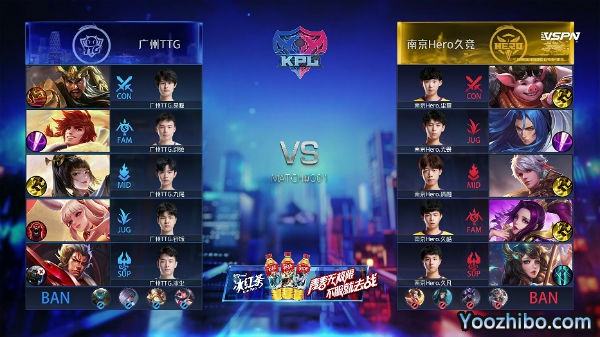2020年KPL秋季賽常規賽 南京Hero vs 廣州TTG全場錄像