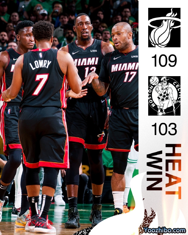 熱火109-103戰勝綠軍 阿德巴約31+10+4斷 巴特勒傷退 布朗40+9