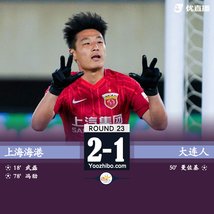海港2-1擊敗大連人