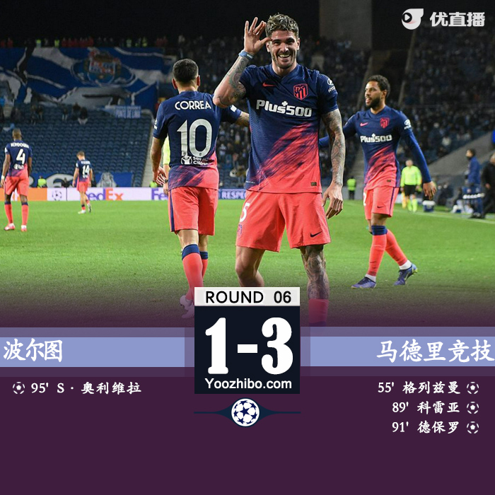 馬競客場3-1擊敗波爾圖
