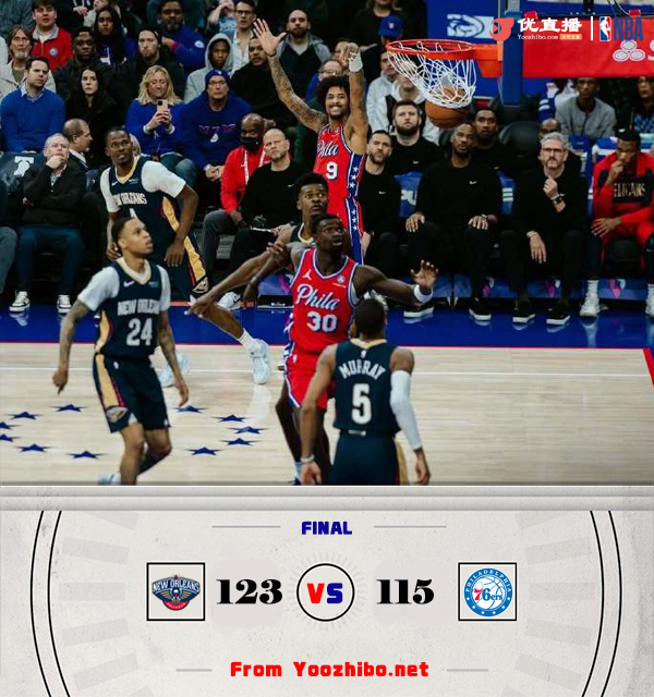 鵜鶘123-115力克76人 麥科勒姆38分 喬治25+11 馬克西30+12