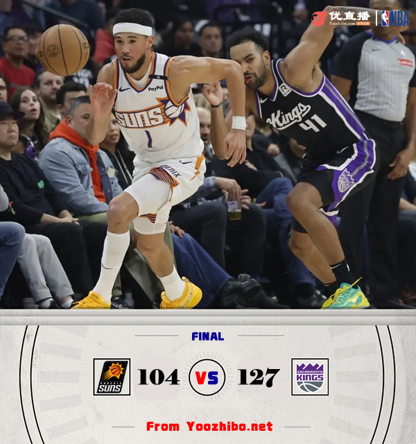 國王127-104大勝太陽 ?？怂?9+6+10 布克18+5 KD比爾缺陣