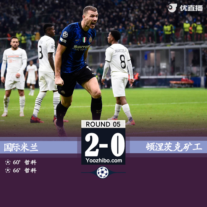 國米2-0礦工 哲科6分鐘雙響佩里西奇助攻
