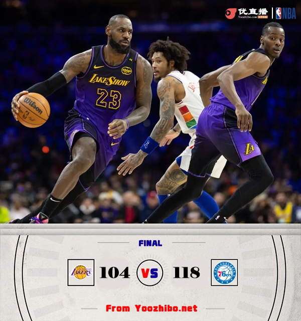 76人118-104勝湖人 馬克西43分 濃眉傷退 布朗尼3板1助 LBJ準“4雙”