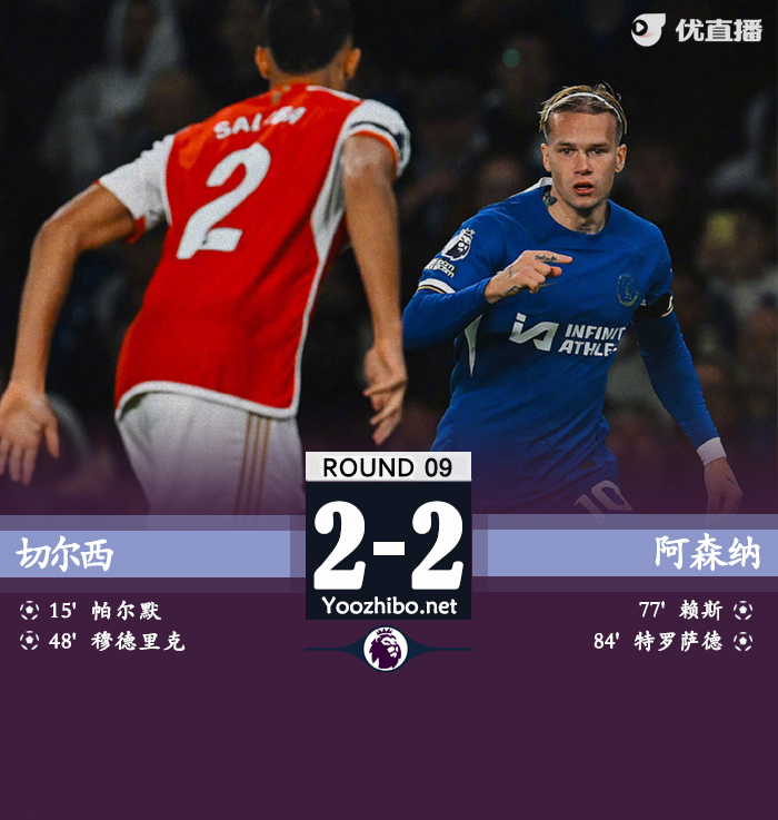 切爾西坐鎮主場迎戰阿森納