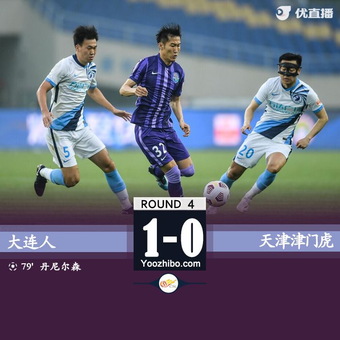 大連人1-0天津津門虎 丹尼爾森破門張翀三連撲