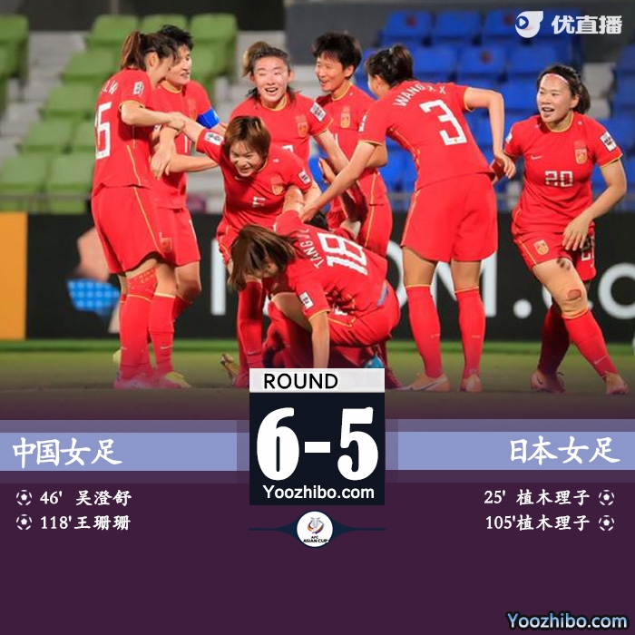 中國女足總比分6-5淘汰日本女足
