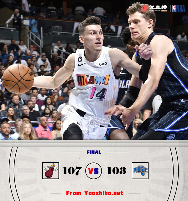 熱火107-103險勝魔術 巴特勒22+7 德巴約13+17 班凱羅16+13