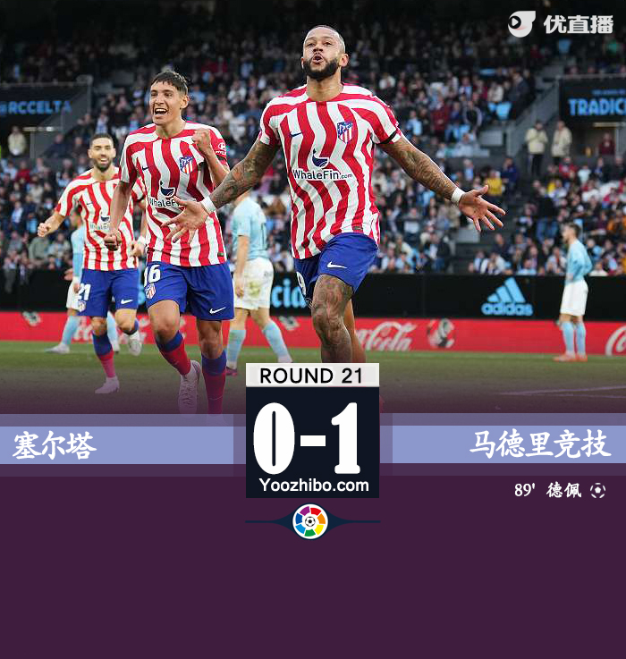 馬競1-0擊敗塞爾塔