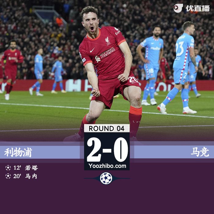 利物浦2-0馬競 阿諾德兩助攻若塔馬內破門