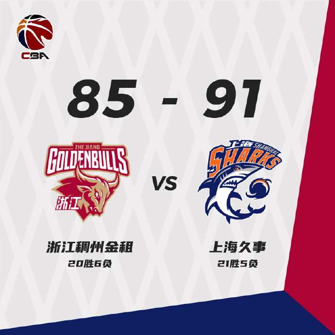 上海91-85擊敗浙江