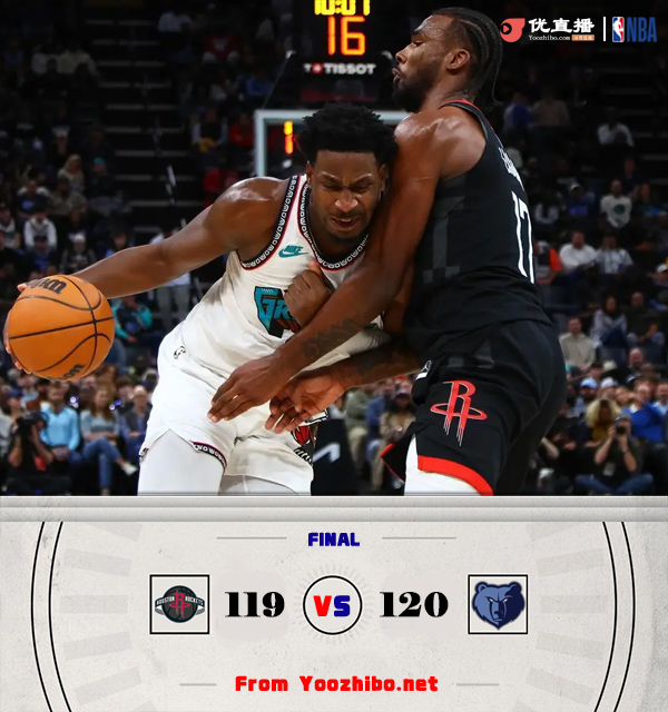 灰熊120-119險勝火箭 范喬丹錯失絕殺 JJJ關鍵罰球 格林25分