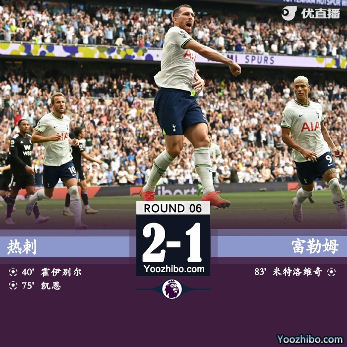熱刺2-1富勒姆