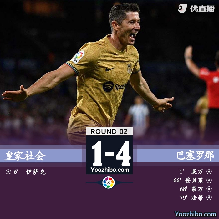 皇家社會1-4巴薩！