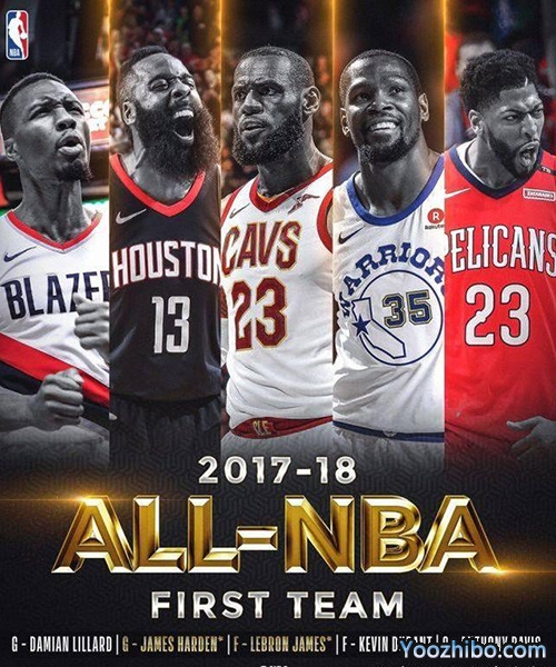 2017-18賽季NBA最佳陣容第一陣容