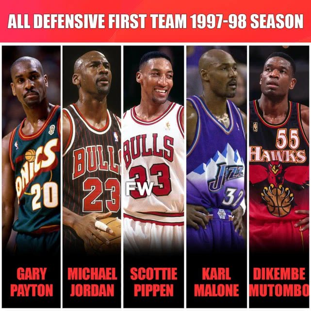 1997-98賽季NBA最佳防守陣容名單一覽