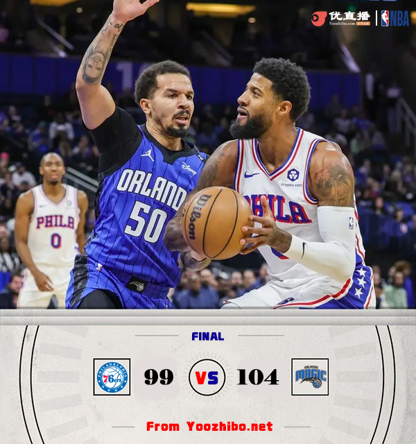 魔術104-99力克76人 喬治6犯砍25+10+6 班凱羅20+8