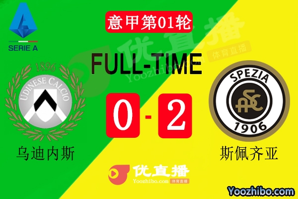 斯佩齊亞客場2-0完勝烏迪內斯。