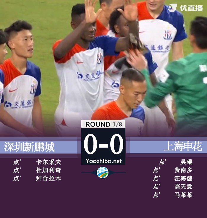 深圳新鵬城vs上海申花隊