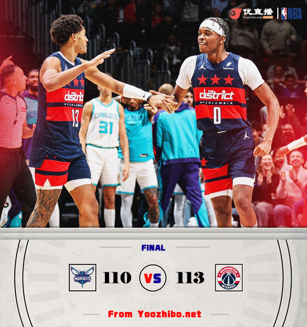 奇才113-110戰勝黃蜂 普爾25+6&關鍵三分 鮑爾31+7+6