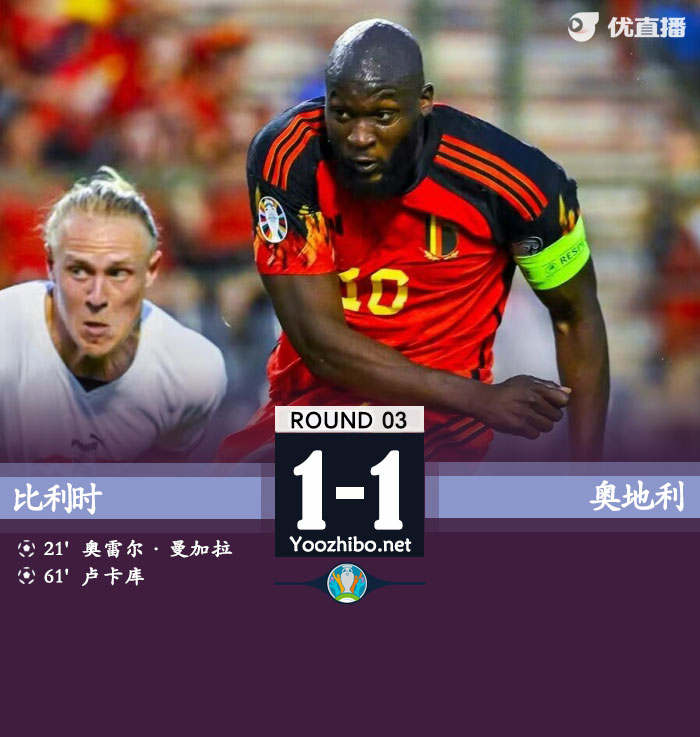 比利時1-1奧地利 曼加拉蝎子擺尾烏龍盧卡庫破門