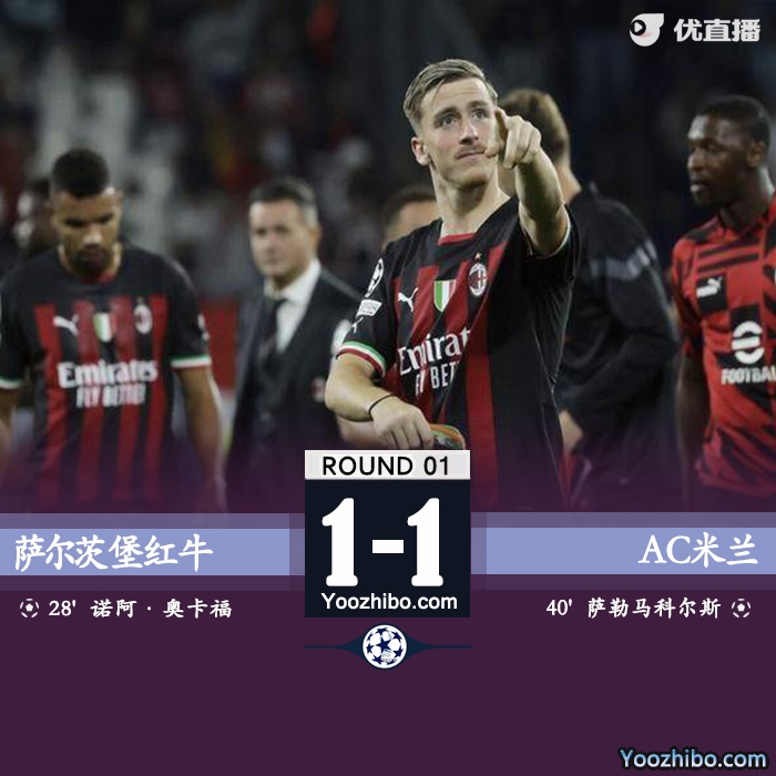 AC米蘭暫1-1薩爾茨堡紅牛