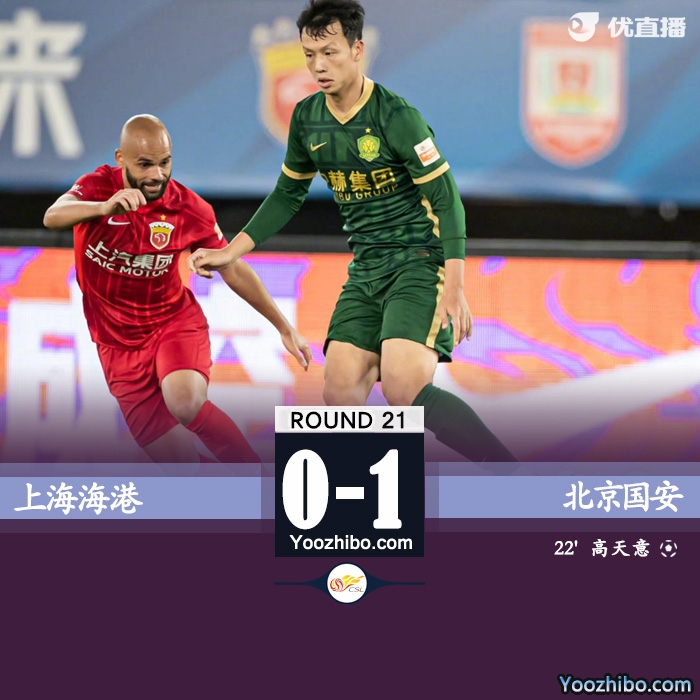 國安1-0擊敗海港