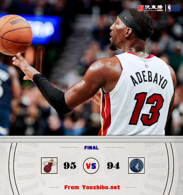 熱火95-94戰勝森林狼 斯波精妙戰術助約維奇準絕殺 希羅26+6