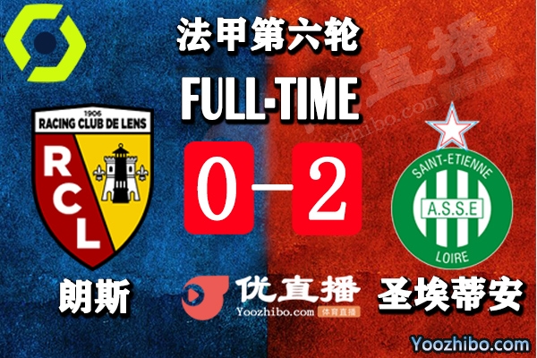 朗斯客場0-2不敵圣埃蒂安