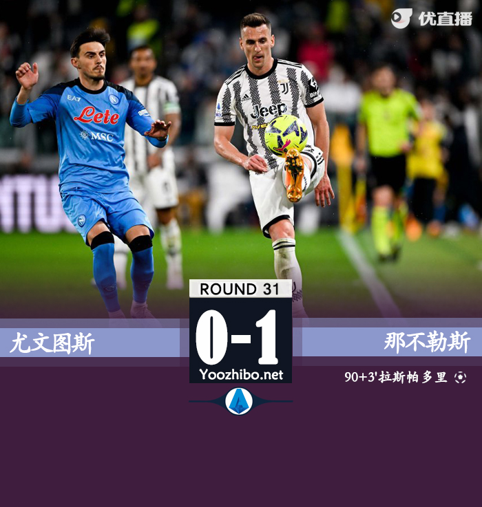 尤文主場0-1不敵那不勒斯