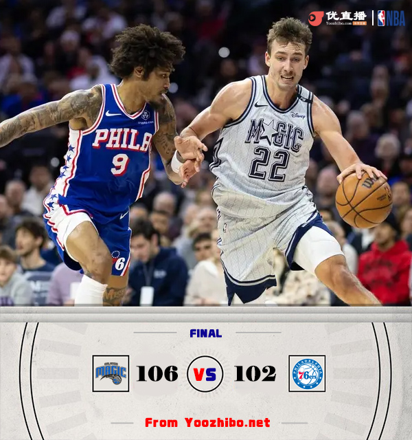 魔術106-102險勝76人 小瓦格納35+7 麥凱恩24+7