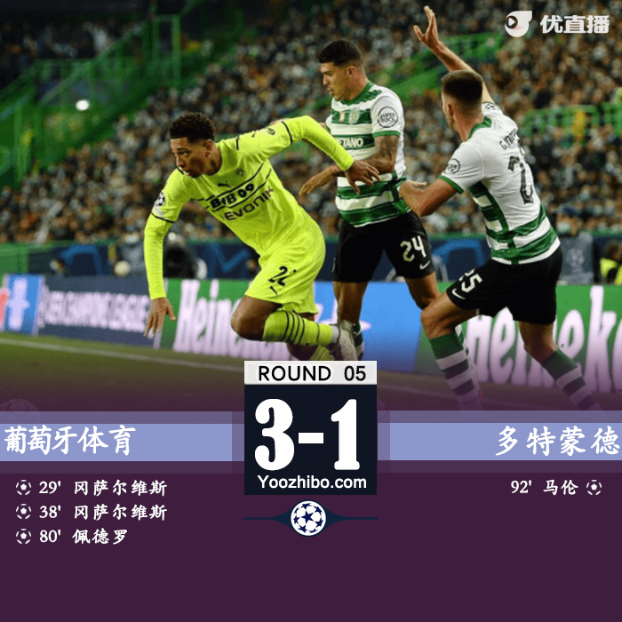 多特1-3葡體 葡體小組第二出線 跌至第三將參加歐聯附加賽