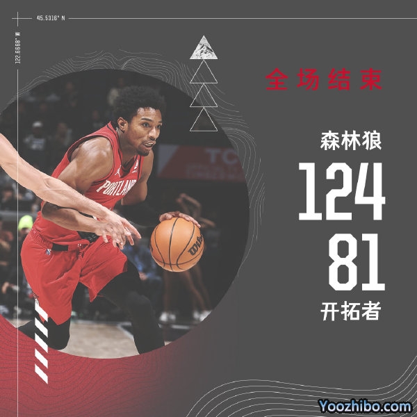 森林狼124-81大勝開拓者