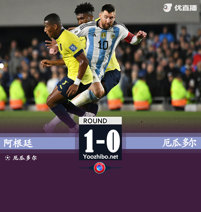 阿根廷1-0厄瓜多爾收獲本次世預賽開門紅