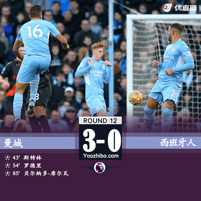 曼城3-0埃弗頓 斯特林破門+思考人生羅德里世界波