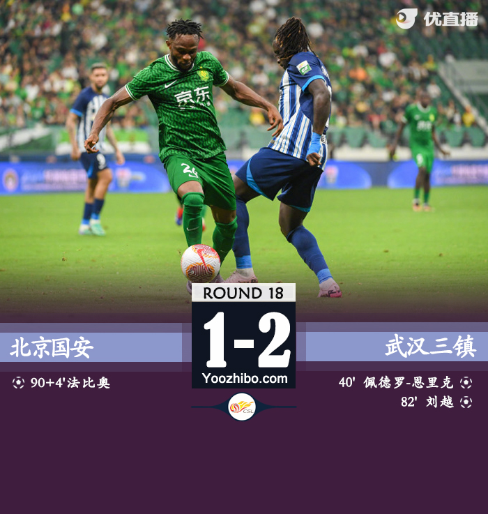北京國安隊vs武漢三鎮隊