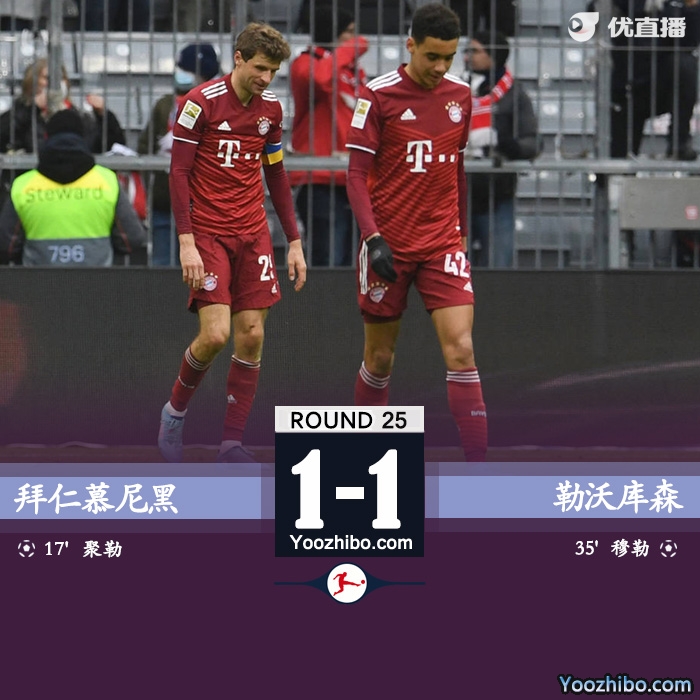 拜仁1-1勒沃庫森 穆勒烏龍薩比策失單刀聚勒破門