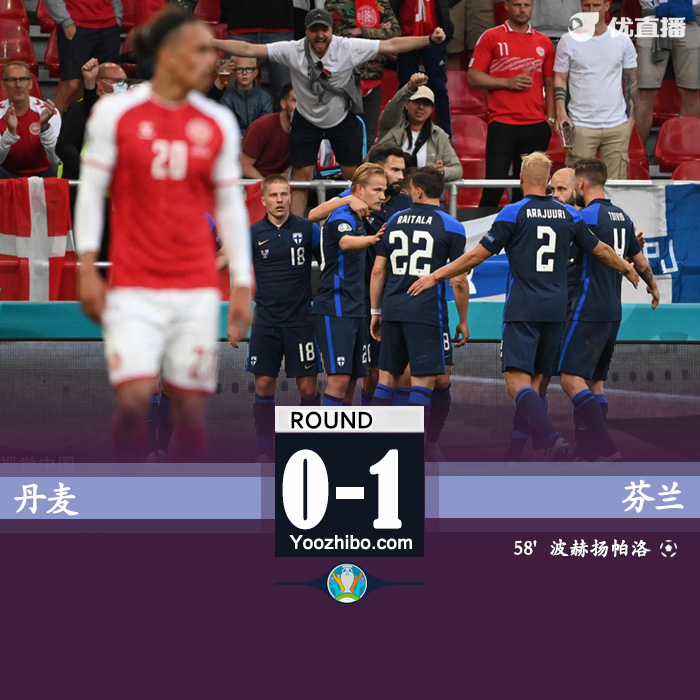 06月13日 歐洲杯第1輪 丹麥vs芬蘭 全場錄像及集錦