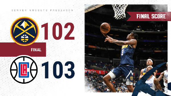 10月05日 NBA季前賽 掘金vs快船 全場錄像及集錦